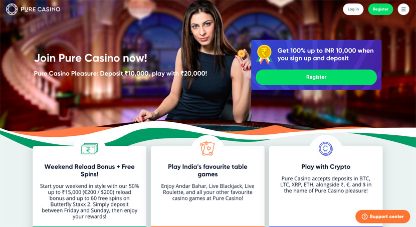 pure casino india